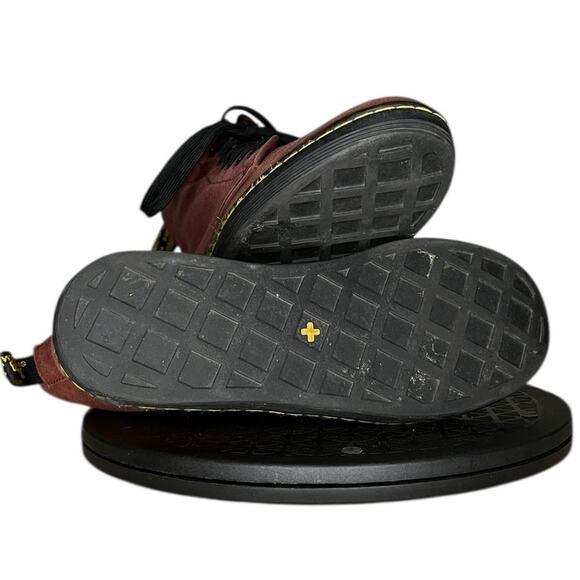 Womens Dr. Martens Shoreditch 13524603 Canvas Ankle Bootie Size 6 Red Lace Up - Picture 5 of 6